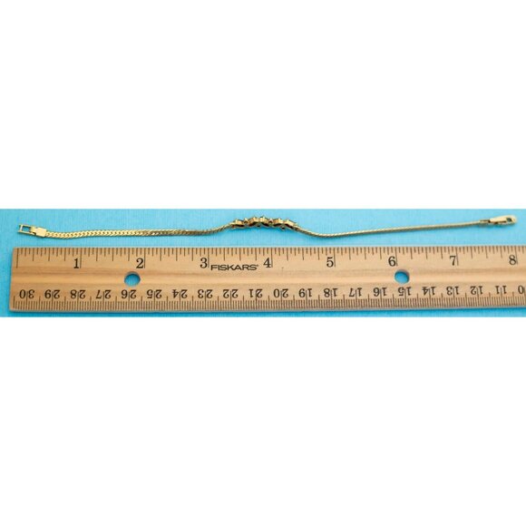 Vintage Dainty Gold Tone Bracelet by Avon - 8 inch - N27 - Picture 3 of 3